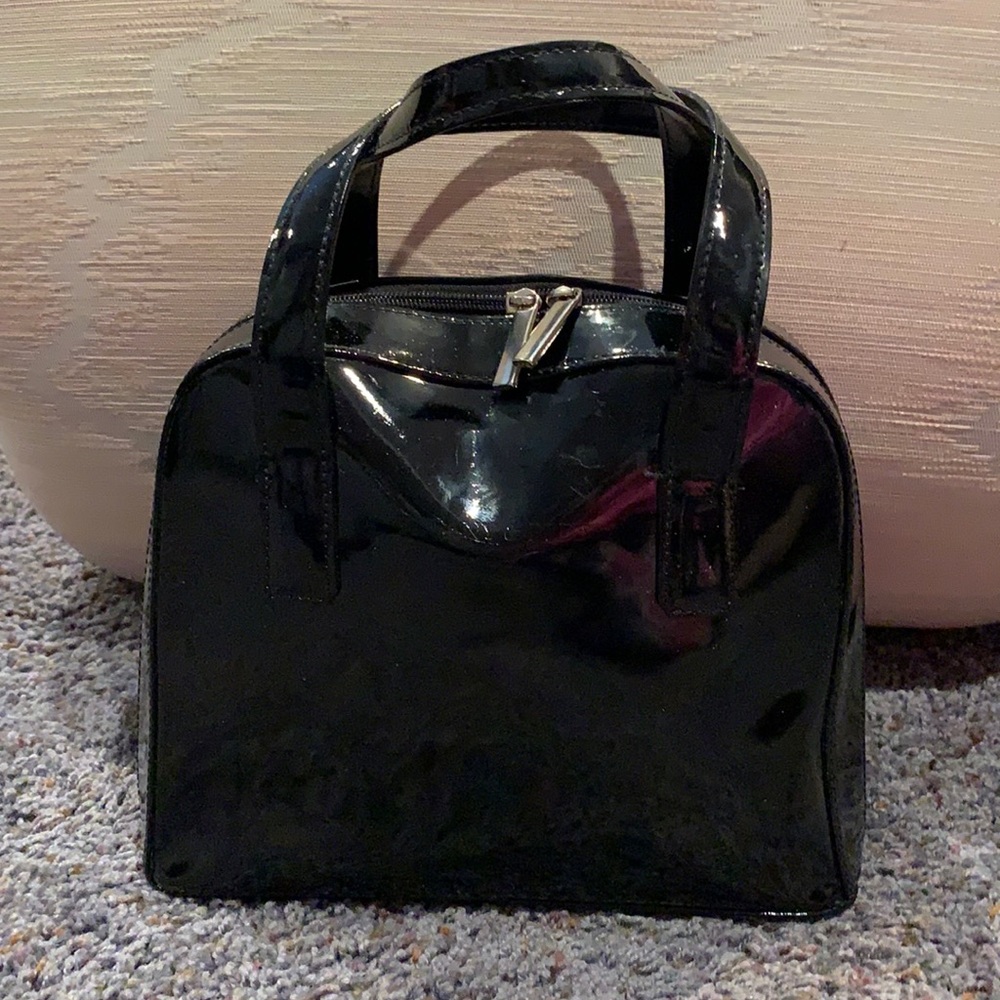 Tiffany & Fred Black Leather Bag - Vintage!